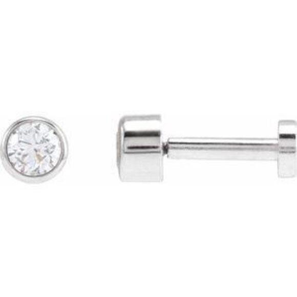 14K White .06 CT Natural Diamond Earring,All Products : American Fashion Style Bags On Sale